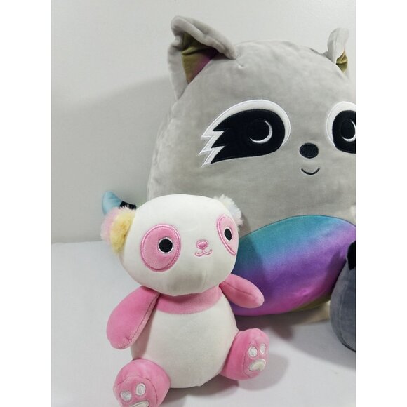 Squishmallows lot of 4 Kaldette Pink Panda Randy Max Raccoon Francis Lion Plush - Picture 8 of 14